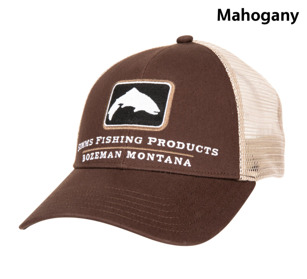 Simms Trout Icon Trucker Hat Mahogany Simms Trout Icon Trucker Hat Mahogany